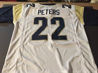 Camiseta deportiva Marcus Peters autografiada firmada XL personalizada Rams - holograma OK Foto 1 de 4