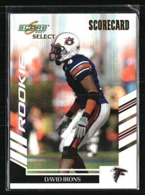David Irons 2007 Score #316 /100  Football Card - Image 1 of 2