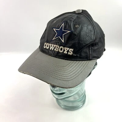 Кепка бейсбольная кожаная спортивная с винтажным логотипом NFL Dallas Cowboys регулируемая - Изображение 1 из 4
