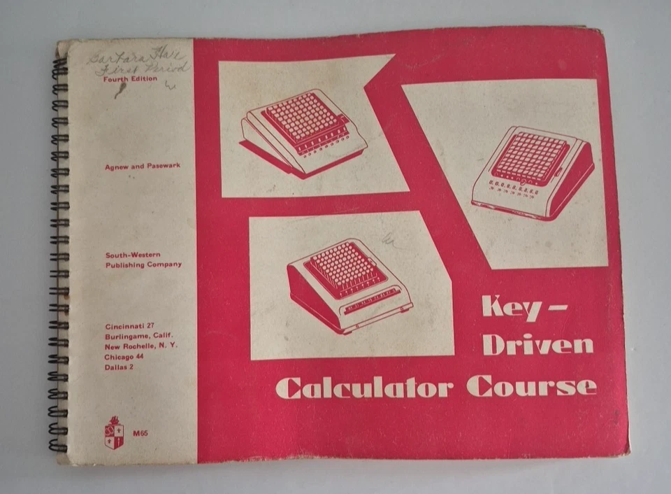 Key Driven Calculator Course Manual,1962, Agnew and Pasewark - Image 1 of 4