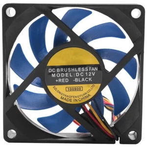 12V DC 32 70 mm 4-Pin Computer Case CFM PWM CPU PC-Luefter Blau & Schwarz A1O6 - Bild 1 von 10