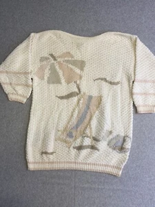 Jennifer Reed Pullover Damen M/L Strick Creme Pulli Shirt Strand Urlaub - Bild 1 von 8