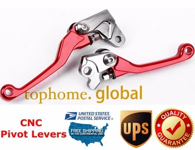 For Honda CR125R CR250R 1992-2003 Clutch Brake Levers Pivot Red US 98 99 01 02 - Image 1 of 4