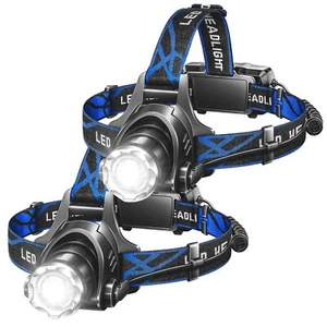LED Rechargeable Headlamp 2 Pack, 800 Lumens Super Bright Head Lamp with T6 L... - Picture 1 of 6