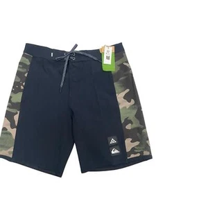 Quiksilver Men's Surfsilk Arch  Hawaii 19" Boardshort  Black/Camo  Size 31 - Picture 1 of 4