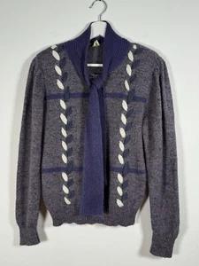 Vintage Pullover Wolle Mohair Mix Lavendel Oma Landhaus Kern Italy Gr. S - Bild 1 von 8