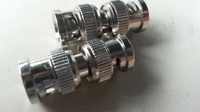 2x BNC Verbinder Doppelstecker MALE zum Verbinden von 2 BNC-Kupplungen HiQuality - Imagem 1 de 2