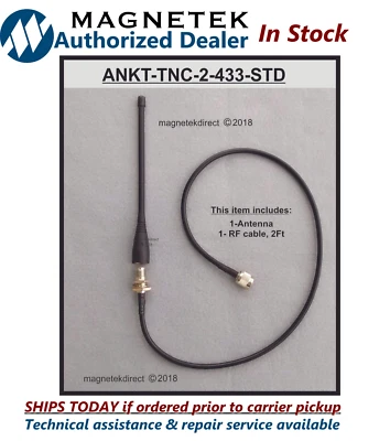 MAGNETEK MAGNATEK Magnetek Flex Remote Antenna RF Cable package kit ANKT-TNC-2-433-STD 20-650-0060