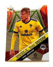 2020-21 Panini Mosaic Soccer La Liga Jens Jonsson #10 Will to Win Rookie Card RC
