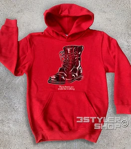 Kids Hoodie Boots Ankle Nancy Sinatra These Boots Are Made For Walkin' Hazzard - Picture 1 of 3