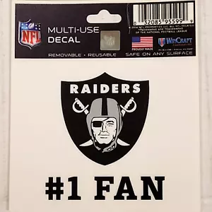 NFL Los Angeles Raiders - Decalcomania multiuso, nuova (#1 fan) - Foto 1 di 2