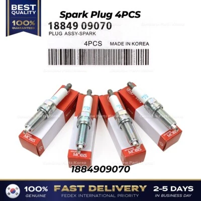 ⭐Genuine⭐ Spark Plug 4PCS 1884909070 for Hyundai Accent Kia Optima Hybrid - Image 1 of 3