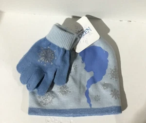 Girls  Disney Frozen 2 Movie Beanie Hat & Gloves Set Frozen II Elsa one size - Picture 1 of 4