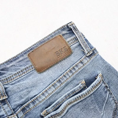 Jeans BKE Hebilla Jake Pierna Recta Elastizados Denim Azul Para Hombre Talla 32 x 30 Foto 1 de 4