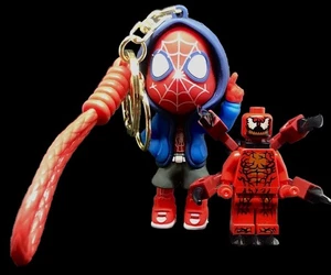 LEGO © VENOM CARNAGE + BIG KEYCHAIN MORALES SPIDERMAN - Picture 1 of 9