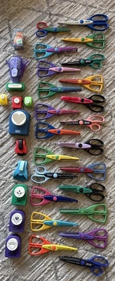 Lot Of 23 Fiskars & Provo Craft Scissors Paper Edgers 7 Corner Edgers - Image 1 of 4