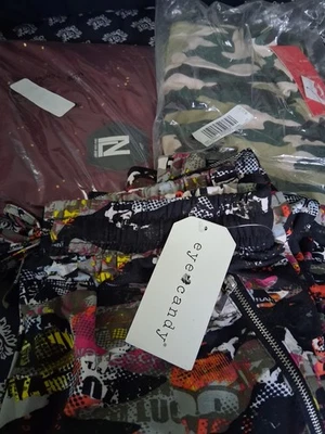 New Lot (3) PCS Hot Kiss High Waist Rouch Leggings, Eye Candy Jogger, New Look  - Image 1 of 4