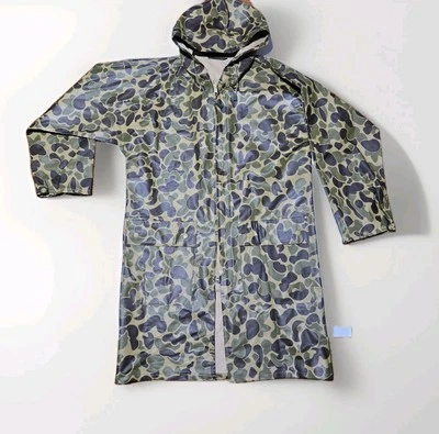 Vintage Stearns Dry Wear Hunting Camo Camoflage Rain Hood Jacket Coat Men Taiwan - Image 1 of 4