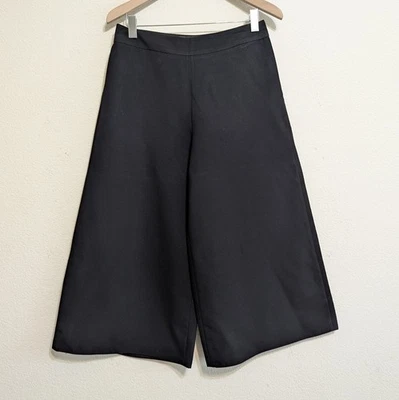 Черные широкие укороченные кюлоты THE ROW размер 4 дизайнерские брюки с высокой талией - Изображение 1 из 4