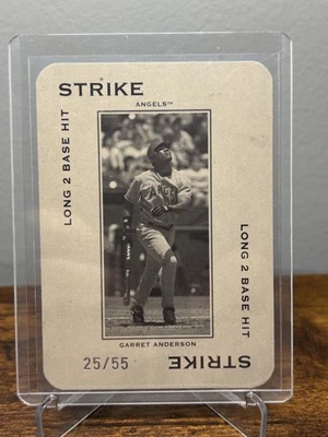 2005 Donruss Throwback Threads Strike Long 2 Base Hit /55 Garret Anderson Angels - Image 1 of 2