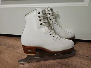 VTG Riedell 320 Womens 7 - Figure Ice Skates John Wilson Excel Sheffield England - Picture 1 of 10