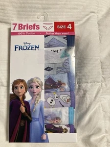 Disney Frozen Panties, 7 Pack Girls Size 4 Briefs New - Picture 1 of 3
