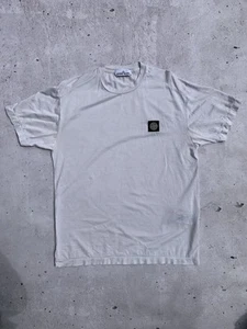 Rare Y2K Stone Island T-shirt Patch Program Box Logo Tee Size M Color White - Picture 1 of 17