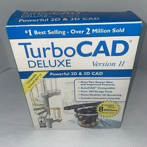 Turbo CAD Deluxe Version 11 windows 2000x Powerfull 2D&3D CAD - Picture 1 of 10