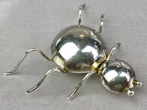 STERLING SILVER Spider Pin Brooch Artist Signed 12.7g - Picture 1 of 11