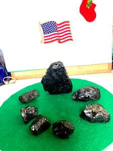 CHRISTMAS anthracite coal train sets JEWELRY QUALITY SHINY RAINBOW 7PCS. 3.4LB - Picture 1 of 6