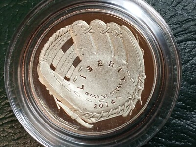 2014 S Proof DCAM Baseball HOF Half Dollar - Clad - Image 1 of 2