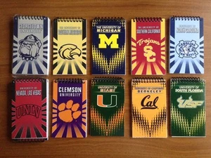 10 BLOCCHI NOTE Ufficiali COLLEGE America USA Stati Uniti UNIVERSITA' scuola - Imagen 1 de 2