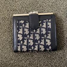 Christian Dior Authentic Fold Wallet Trotter Clasp Hook Used From Japan