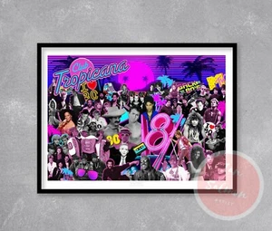 Club Tropicana 80er Musik Ikonen Druck - Kunstwerk Wandbild Poster Geschenk 80er - Bild 1 von 10