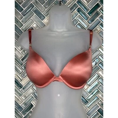 VICTORIA'S SECRET VERY SEXY PUSH UP PADDED UNDERWIRE BRA 32DDD ROSE PINK NICE!!! - Image 1 of 4