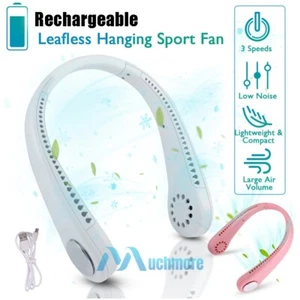 Portable Lazy Hanging Fan Dual Cooling Electric Air Conditioner USB Rechargeable - Picture 1 of 35
