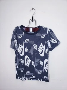 The Nike Tee Boys 6 (M) Black And White All Over Nike - Picture 1 of 3