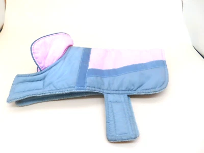 Top Paws Dog Coat Pink & Gray Nylon Outer, Fleece Inner Small - Image 1 of 4