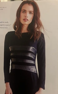 The Fold 'Portland' Stretch Wool Dress & Lamb Nappa Leather Panels. BNWT UK 8. - Picture 1 of 12