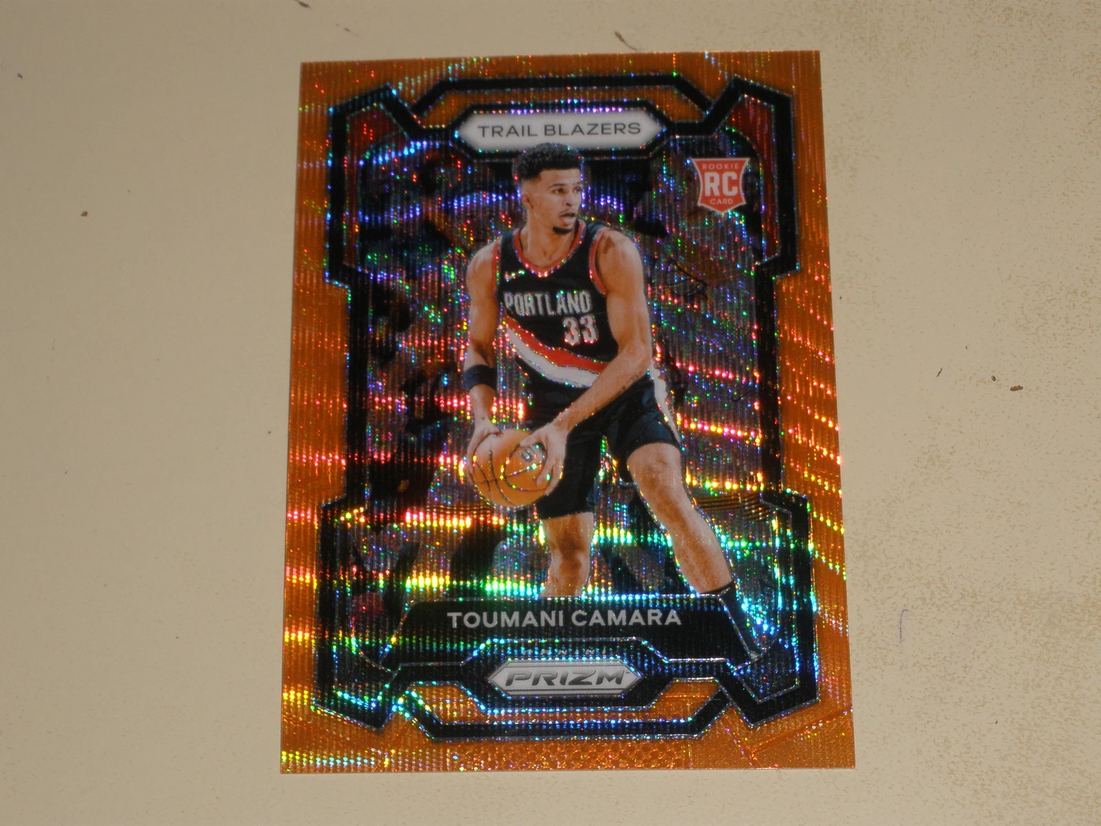 2023-24 Panini Prizm Orange Wave Prizm #164 Toumani Camara 53/60 Rookie RC