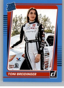RARE - RATED ROOKIE- TONI BREIDINGER 2022 Donruss NASCAR Racing CAROLINA BLUE