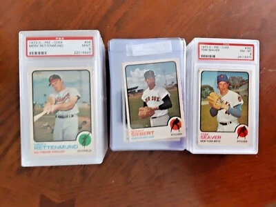 1973 OPC BASEBALL HIGH GRADE & PSA8-9 CARDS STARS-ROOKIES-HOF NM OR BETTER COND. - Image 1 of 2