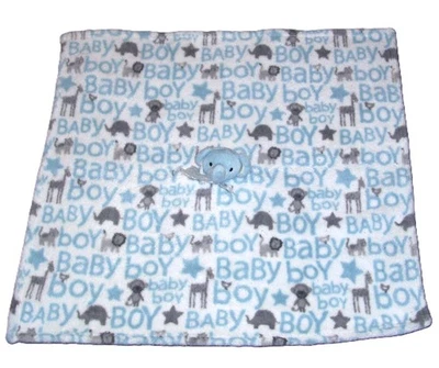 Manta Thro Azul Gris Elefante Bebé Niño Mono Jirafa Elefante Estrella León 30" Foto 1 de 2