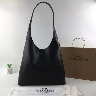 Brooklyn Shoulder Bag 39 Black Leather CU044 Outlet New - Image 1 of 4