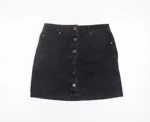 Miss Selfridge Women's Black Denim Skirt, Size 10 - Picture 1 of 12