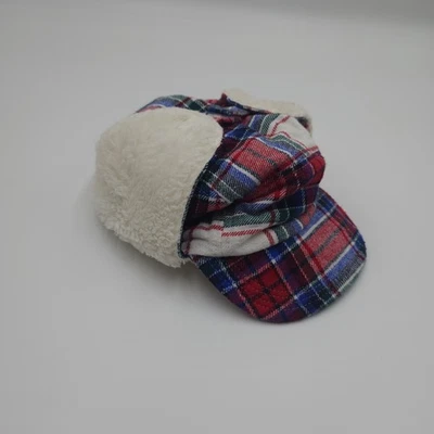 Sombrero Trampero Cálido Invierno Forrado a Cuadros Suave Baby Gap Talla 0-6 Meses Foto 1 de 4