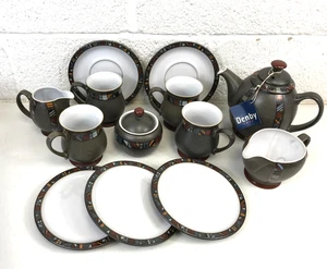 Denby Marrakesh Crockery Teapot + Jugs (2) Sugar Bowl + Mugs(4) Cake Plates (3) - Picture 1 of 8