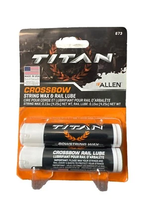 TITAN Allen Crossbow Bow String Wax for Synthetic Bowstrings & Rail Lube 2 Pack - Image 1 of 2