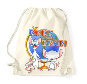 Blondie & Brownie Baumwoll Turnbeutel Tasche Pinky And Brain Weltherrschaft