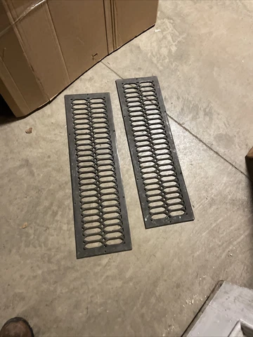 M4 two available price each antique brass bronze Gothic heat grate 8 1/8 x 28 Cover